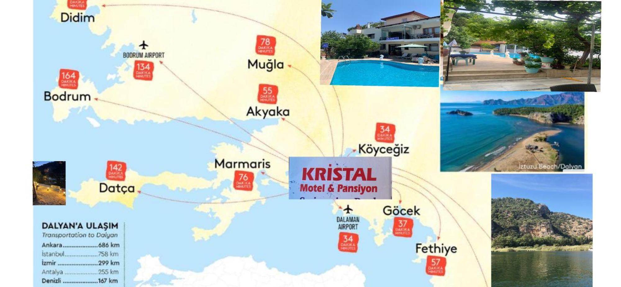 Bed and Breakfast Kristal Pansiyon Dalyan Zewnętrze zdjęcie